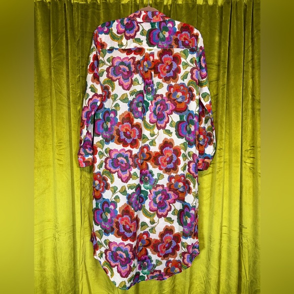 Johnny Was CALANTHE RELAXED OVERSIZED SHIRT or Dress Floral Print Size XS $225 - Picture 11 of 12